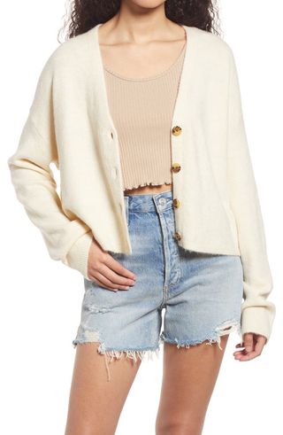 Billabong + Short N Sweet Button Up Cardigan Sweater