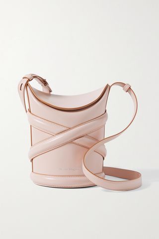 Alexander McQueen + The Curve Small Leather Bucket Bag