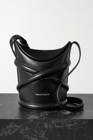 Alexander McQueen + The Curve Small Leather Bucket Bag