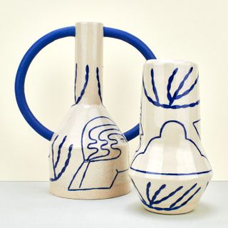 Sophie Alda + Drawn Pattern Vases