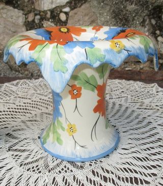Vintage + Arthur Wood Art Deco Turn Over Vase