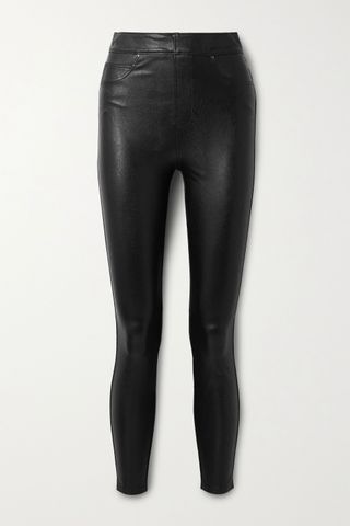 Spanx + Like Leather Faux Stretch-Leather Pants