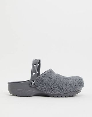 Crocs + Originals Furry Clogs in Grey