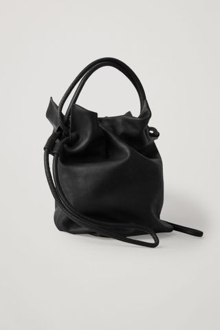 COS + Drawstring Leather Bag