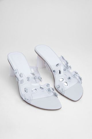 By Far + Gorgeous White Leather Sandals