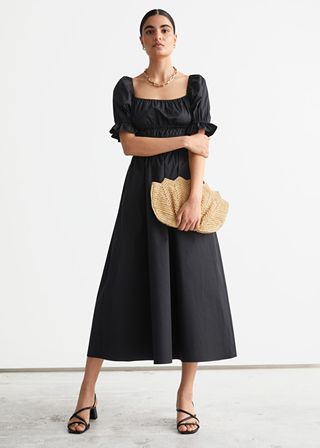 & Other Stories + Puff Sleeve Midi Dress