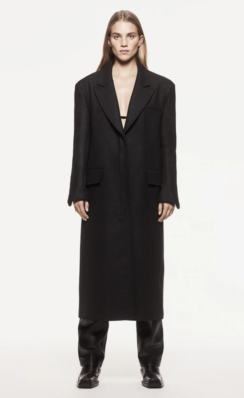 Zara + Wool Blend Coat