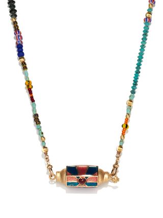 Marie Lichtenberg + Candy Heart Garnet, Beads and 14kt Gold Necklace