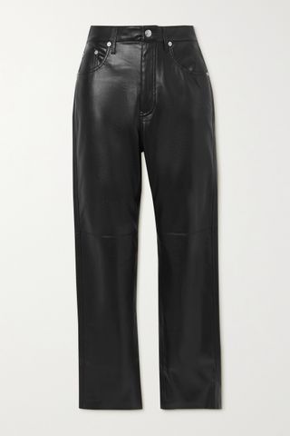 Nanushka + Black Vinni Vegan Leather Trousers