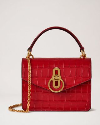 Mulberry + Small Amberley Crossbody in Scarlet