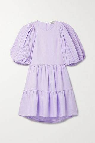 Sea + Bailey Broomstick Tiered Linen-Blend Dress