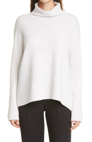 Vince + Mock Neck Stretch Wool & Cashmere Sweater