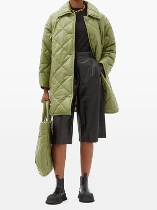Stand Studio + Jacey Diamond-Quilted Coat