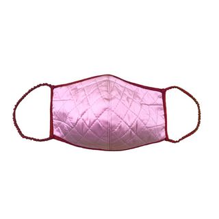 Markarian + Phoenix Pink and Red Quilted Silk Mask