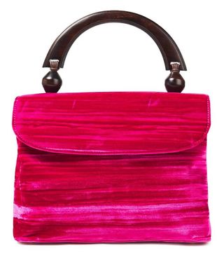 By Far + Fiona Crushed-Velvet Tote