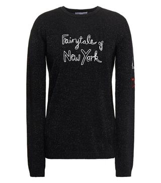 Bella Freud + Embroidered Metallic Wool-Blend Sweater