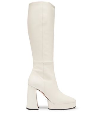 Gucci + Madame Knee-High Leather Platform Boots