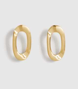 Reiss + Lexi Gold Brushed Gold Plated Earrings