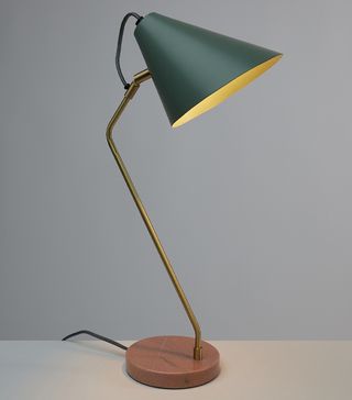 Oliver Bonas + Metal Shade & Marble Table and Desk Lamp