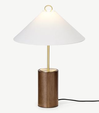 Made.com + Natalie Table Lamp, Dark Wood & White