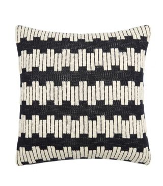 Xavier + Black and white knitted cushion