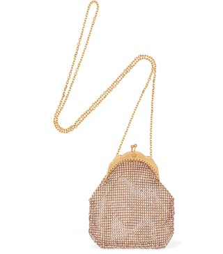 Versace + Small Embellished Pouch Long Necklace