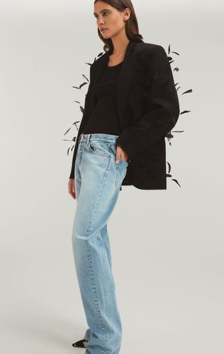The Attico + Washed Straight-Leg Jeans