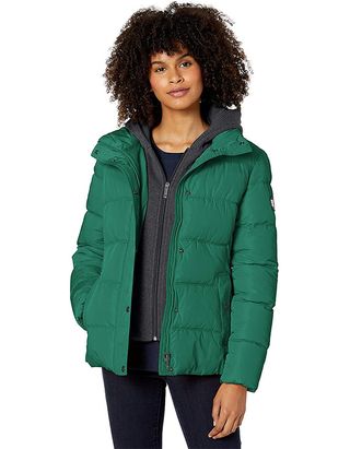 Tommy Hilfiger + Short Down Jacket With Zipout Fleece Hood