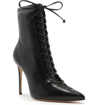 Schutz + Tennie Pointed Toe Lace-Up Boot