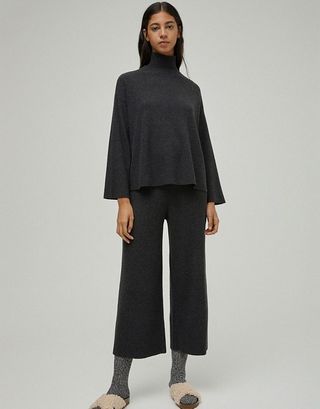 Pull&Bear + Soft Touch Co-Ord in Black