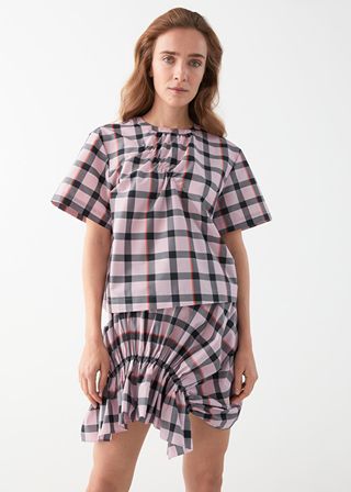 & Other Stories x Brøgger + Gathered Check Top