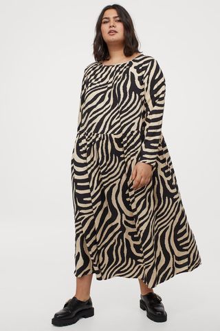 H&M+ + Patterned Dress