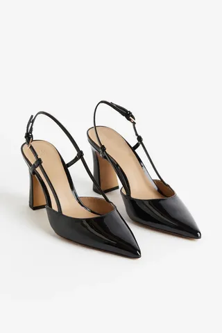 H&M + Patent Slingbacks