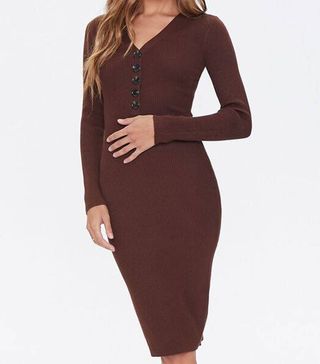 Forever 21 + Ribbed Sweater-Knit Dress