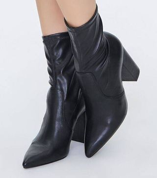 Forever 21 + Faux Leather Sock Booties