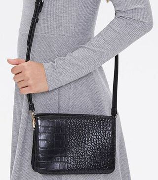Forever 21 + Faux Croc Leather Crossbody Bag