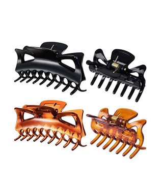 Bememo + 4 Pieces Plastic Hair Claw Clips
