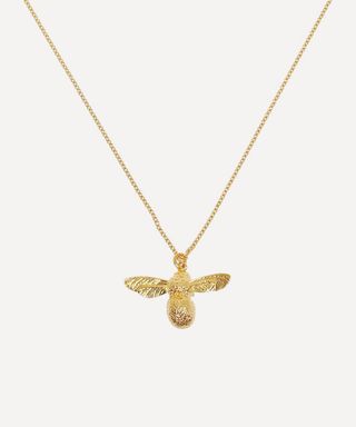 Alex Monroe + Gold-Plated Baby Bee Necklace