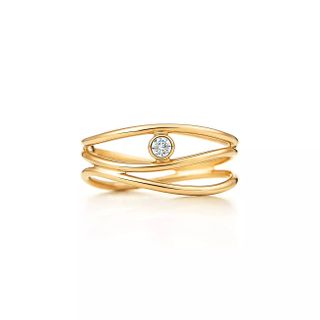 Tiffany & Co. + Wave Three-Row Diamond Ring
