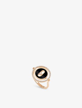 Messika + Lucky Move 18ct Rose-Gold and Onyx Ring