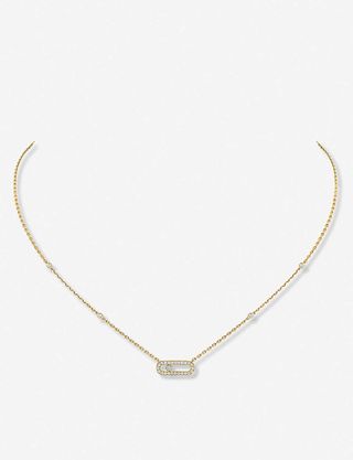 MESSIKA + Move Uno 18ct Yellow-Gold and Pavé Diamond Necklace