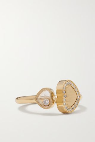 Chopard + Happy Hearts 18-Karat Gold Diamond Ring