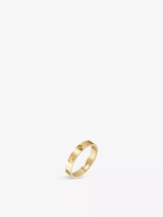 CARTIER + LOVE Small 18ct Yellow-Gold Band Ring