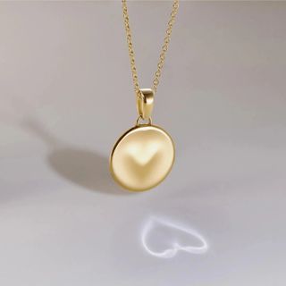 886 + Caustic Heart Pendant With Chain in 18ct Yellow Gold