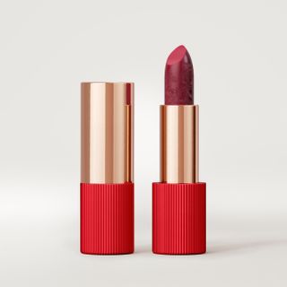 La Perla Beauty + Matte Silk Lipstick in Cherry Red