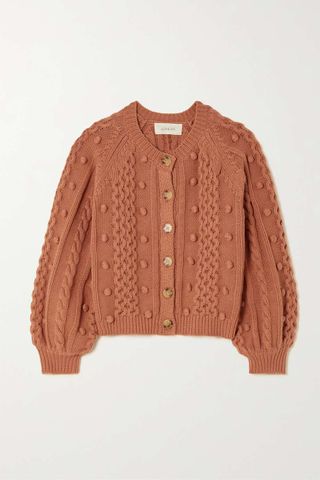 The Great. + The Mountainside Cable-Knit Cotton-Blend Cardigan