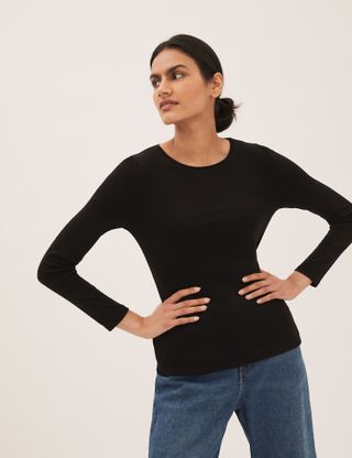 M&S Collection + 2 Pack Regular Fit Long Sleeve Tops