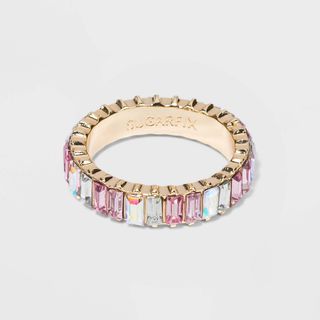 Sugarfix by Baublebar + Baguette Iridescent Crystal Statement Ring