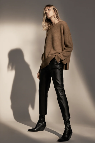 Zara + Faux-Leather Pants