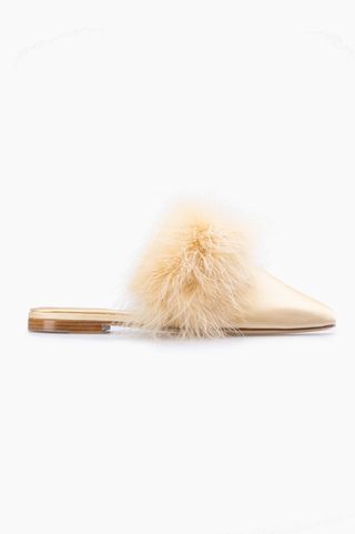 Sleeper + Manon Mules With Detachable Feathers in Champaign